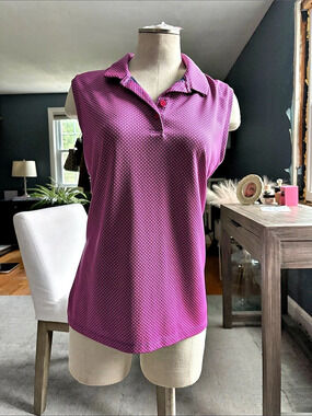 Nike Women's Dri-FIT Victory Sleeveless Printed Golf Polo Dri-FIT Victory